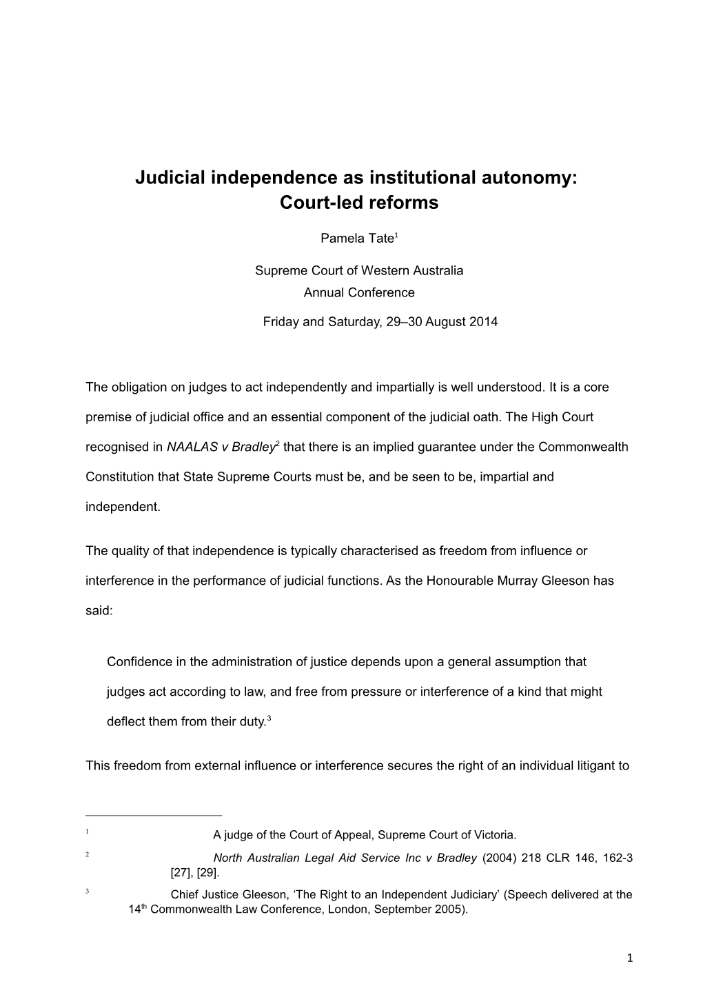 Judicial Independence As Institutional Autonomy