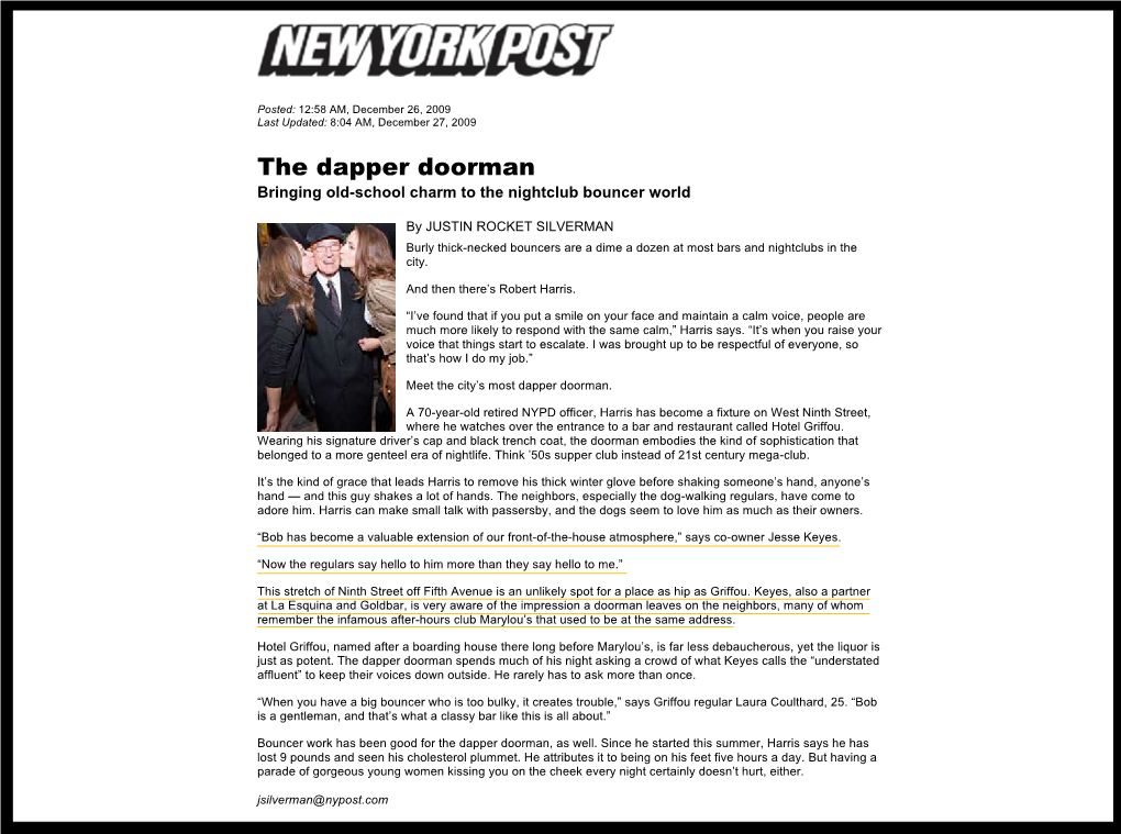 The Dapper Doorman Bringing Old-School Charm to the Nightclub Bouncer World