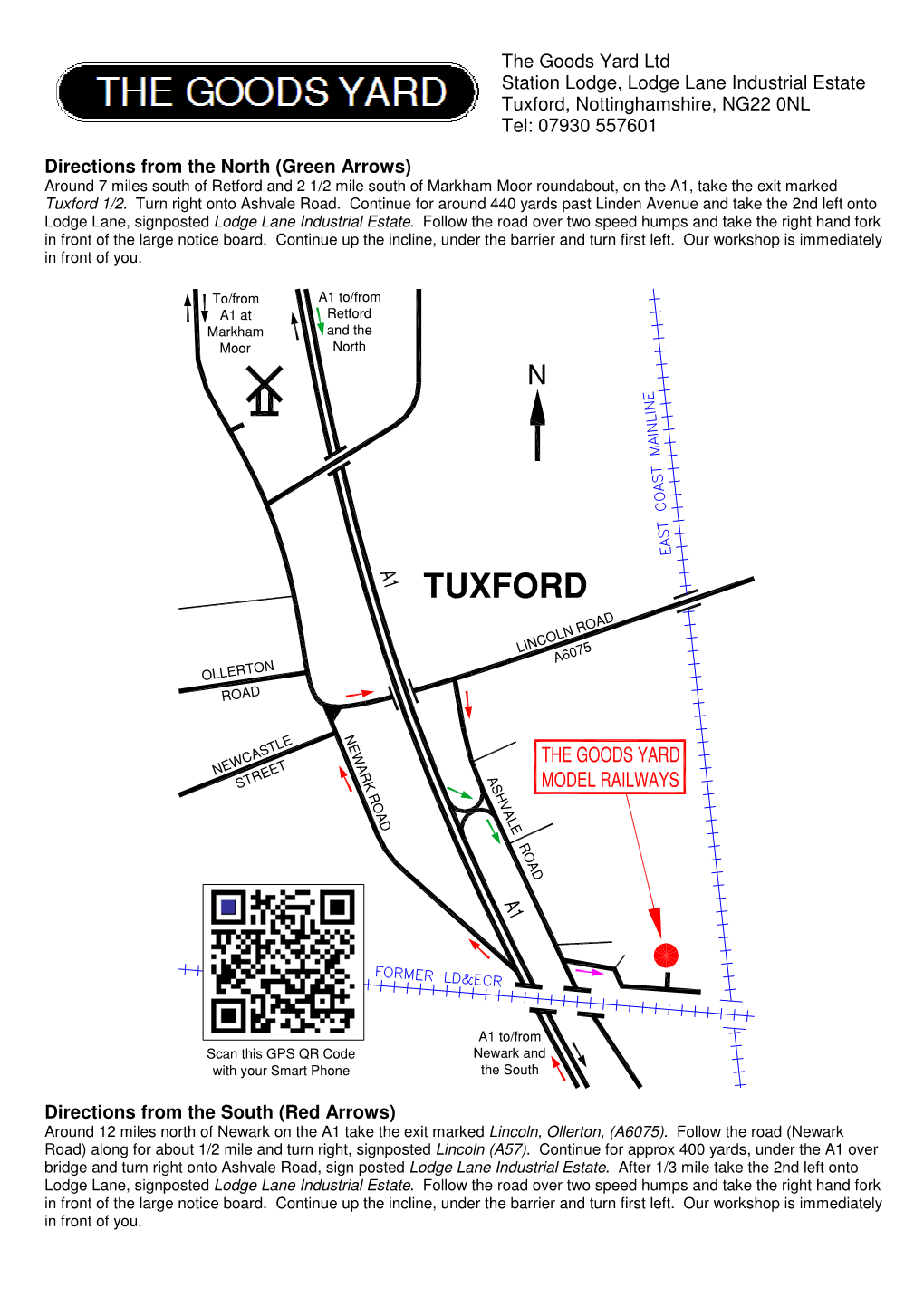 Tuxford, Nottinghamshire, NG22 0NL Tel: 07930 557601