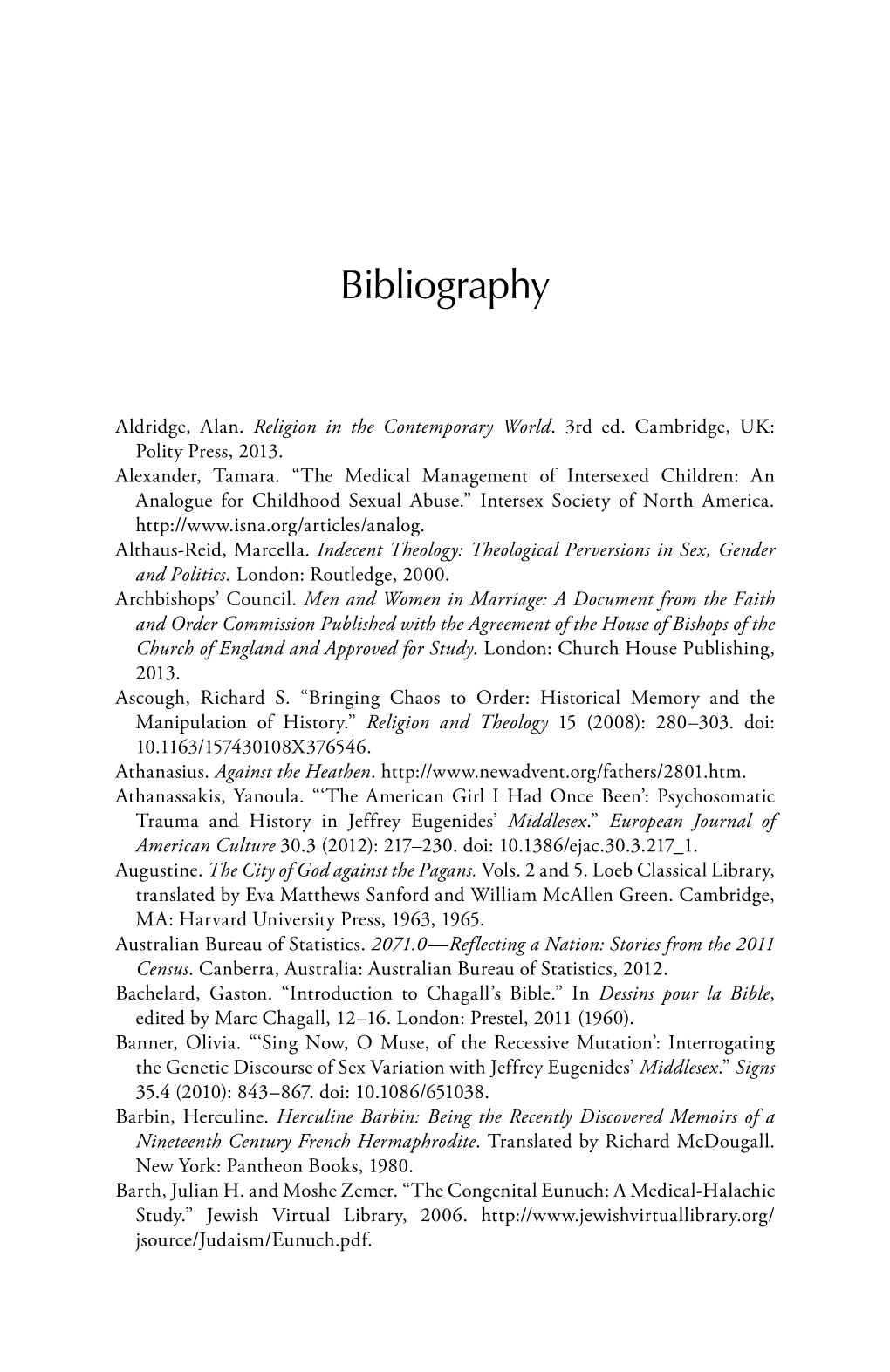 Bibliography