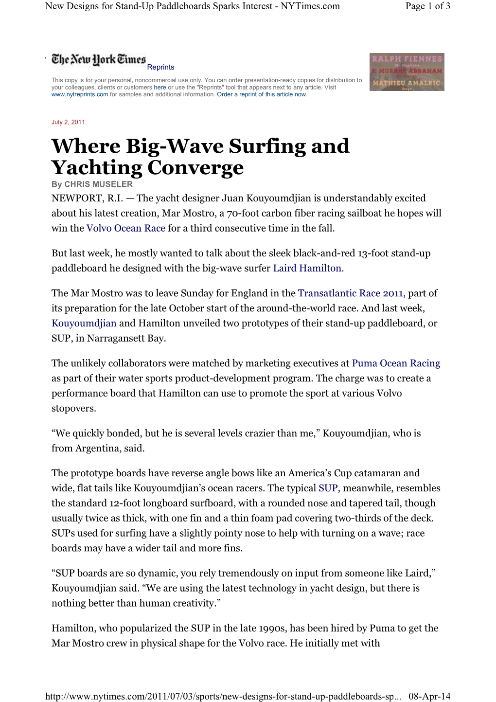 Where Big-Wave Surfing and Yachting Converge by CHRIS MUSELER NEWPORT, R.I