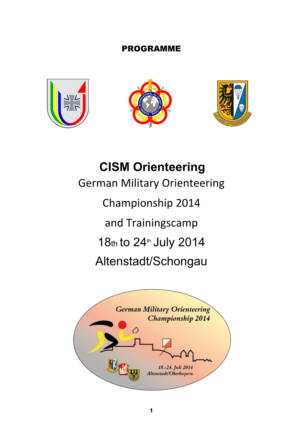 CISM Orienteering German Military Orienteering Championship 2014 and Trainingscamp