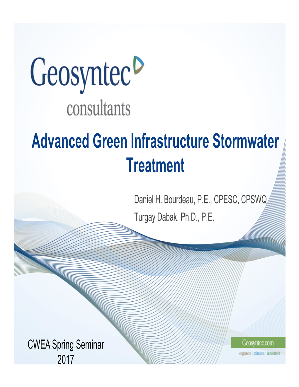 Advanced Green Infrastructure Stormwater Treatment