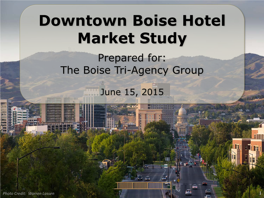 Downtown Boise Hotel Market Study