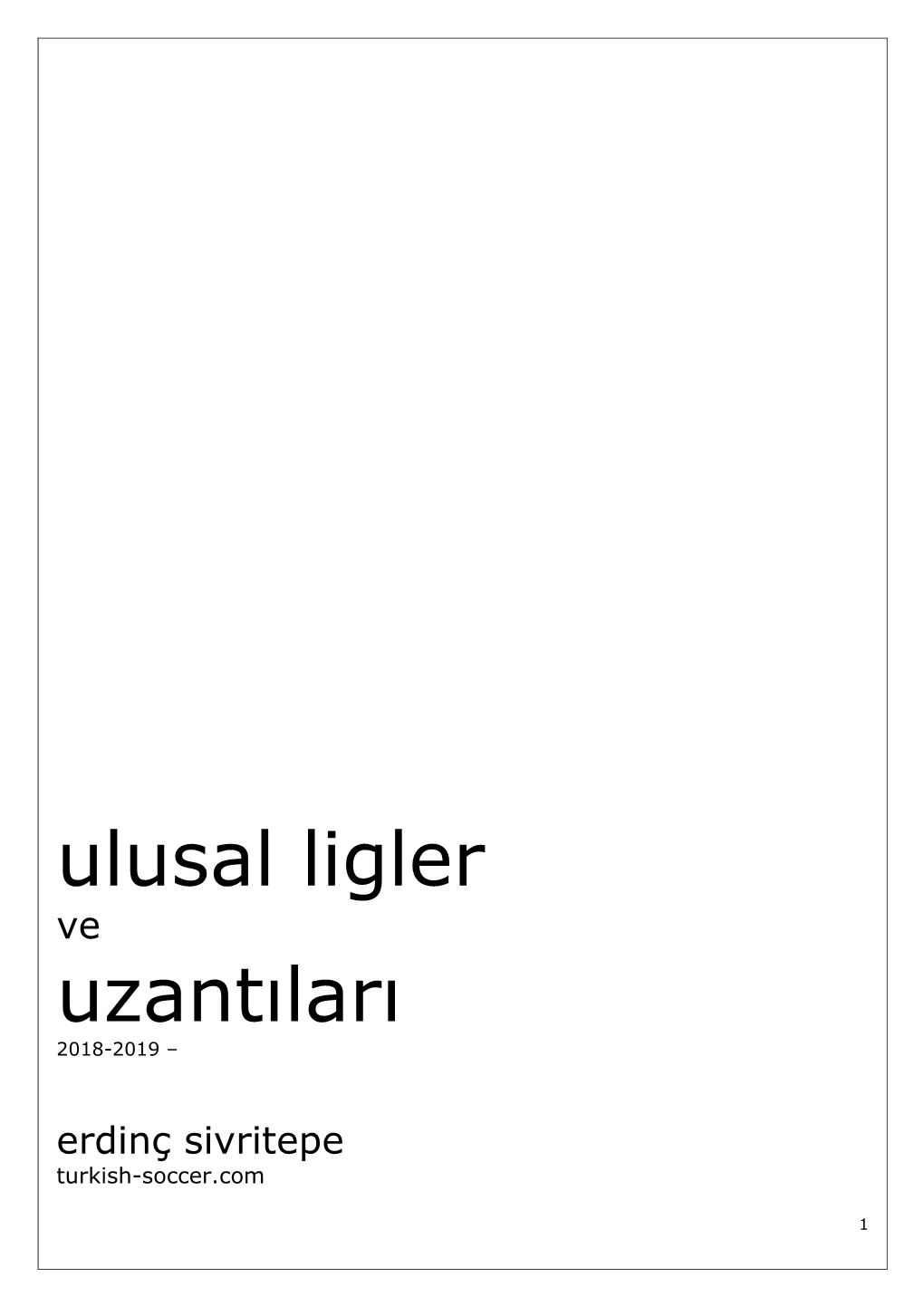 Ulusal Ligler Uzantıları