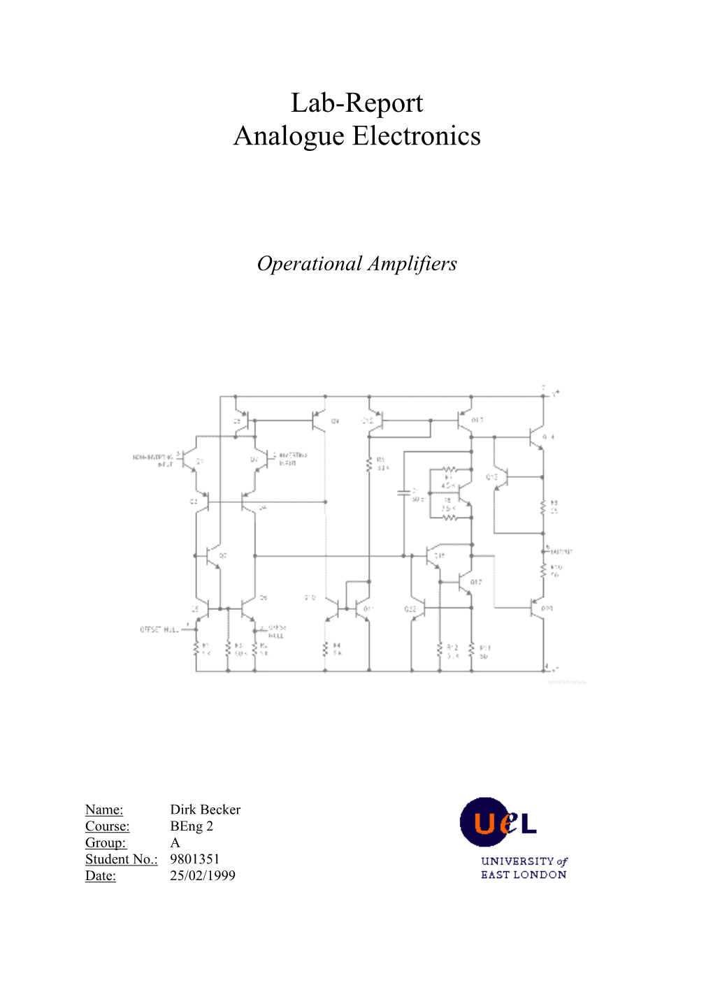 Lab-Report Analogue Electronics