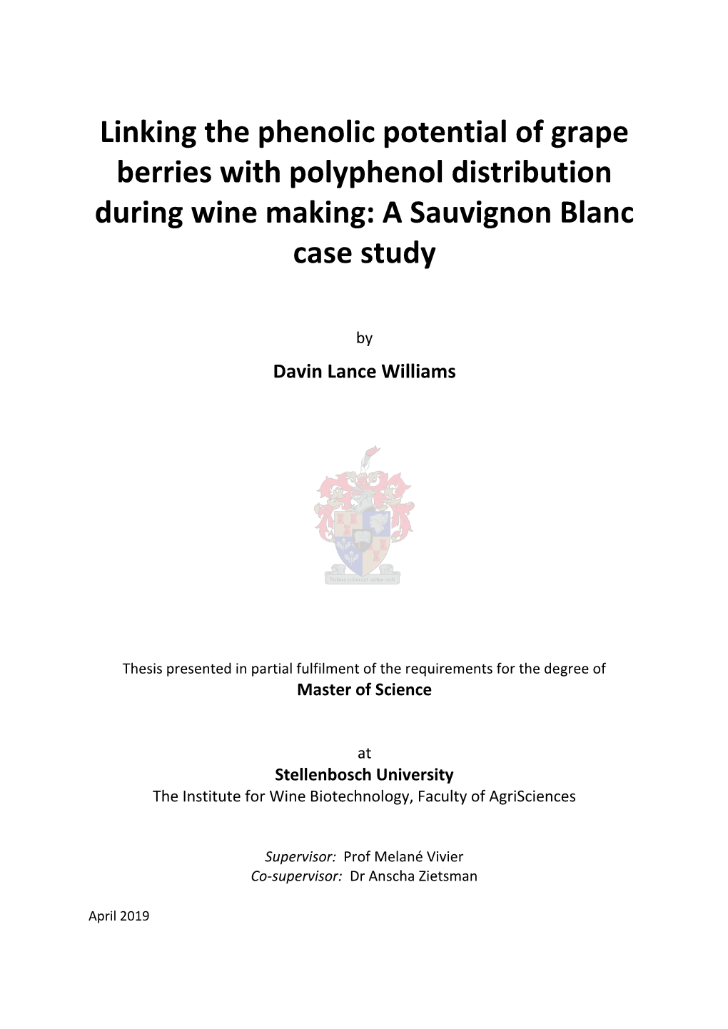 Linking the Phenolic Potential of Grape Berries with Polyphenol Distribution During Wine Making: a Sauvignon Blanc Case Study