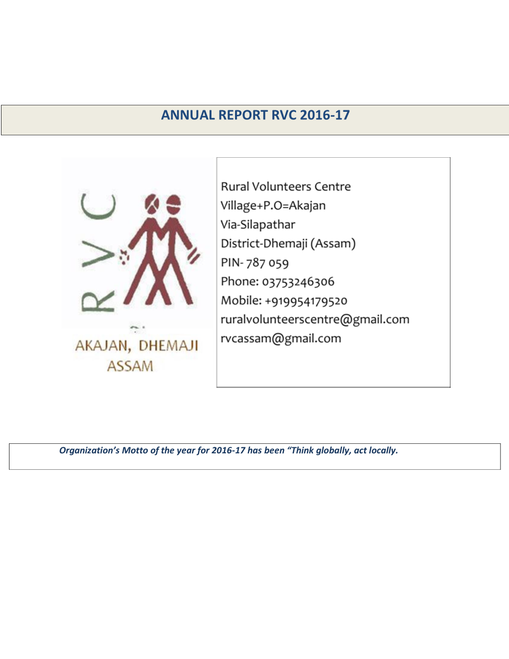Annual Report Rvc 2016-17