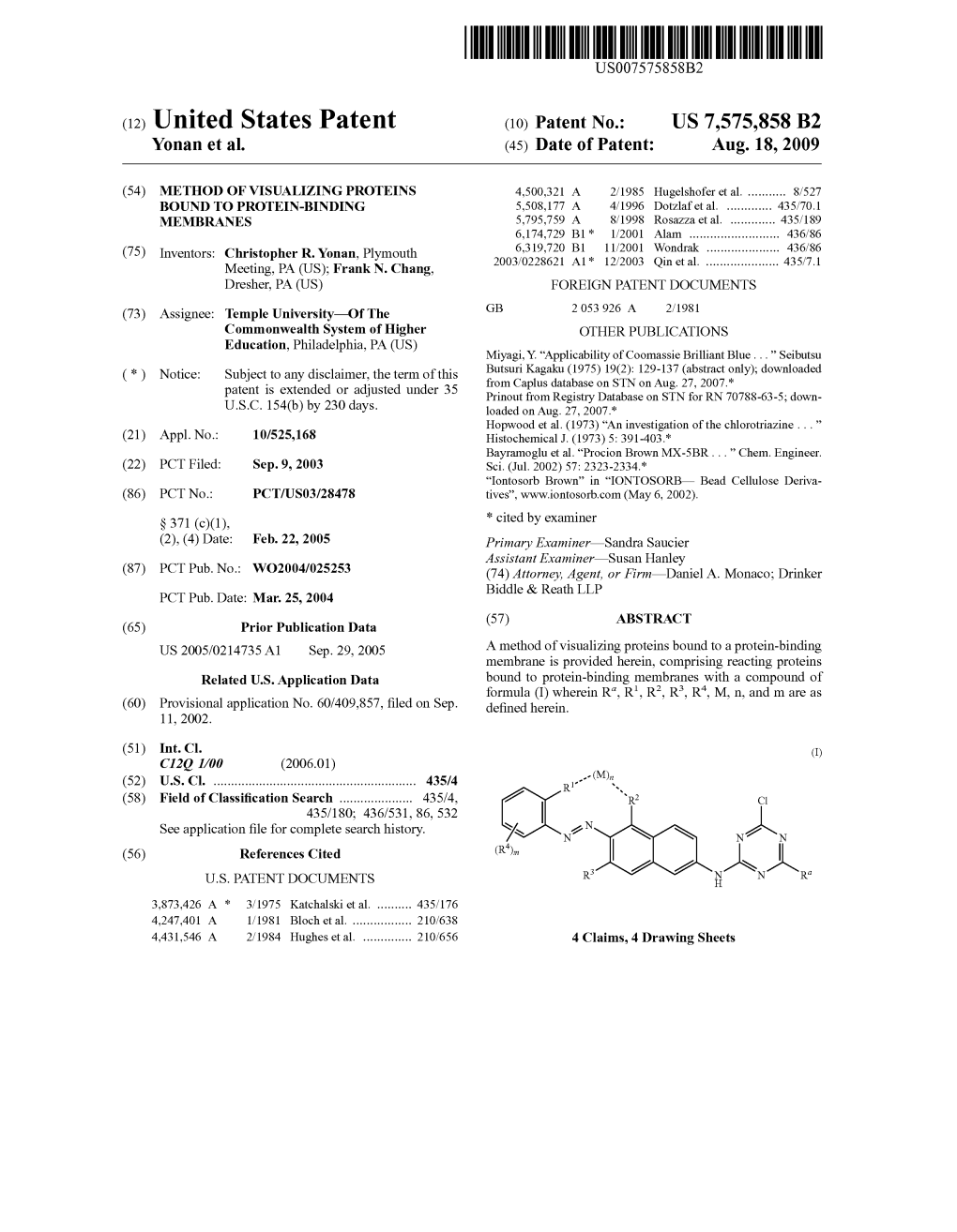 (12) United States Patent (10) Patent No.: US 7,575,858 B2