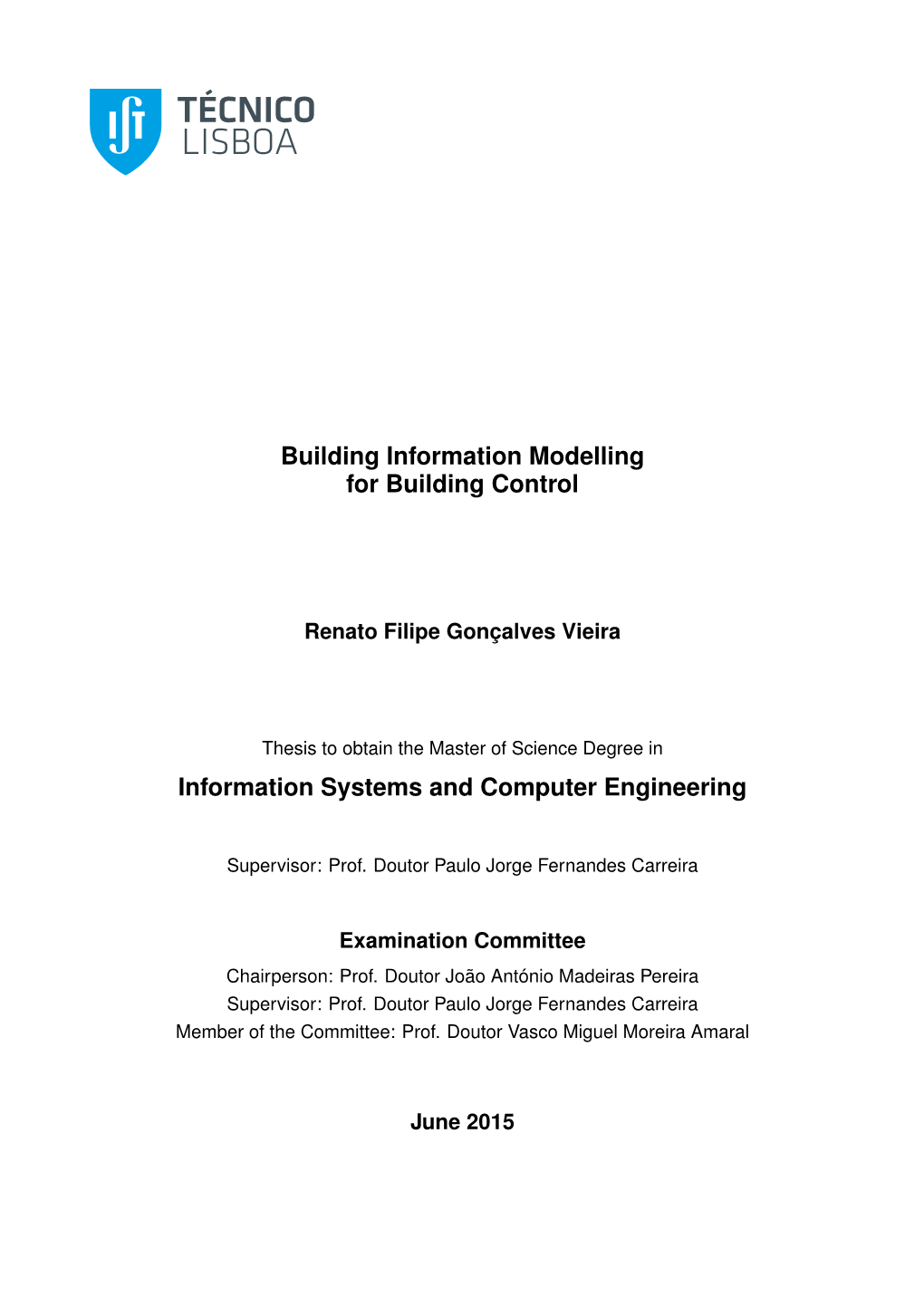 Building Information Modelling for Building Control Information