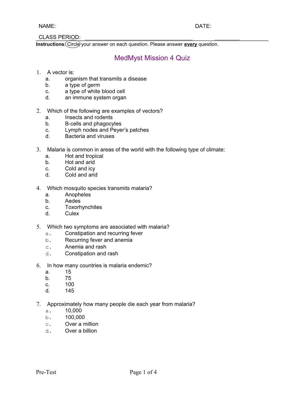 Learning Objectives Cholera