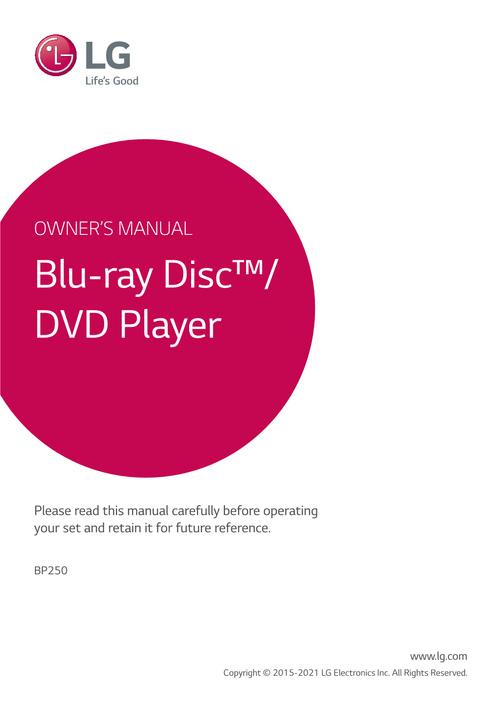 Blu-Ray Disc™/ DVD Player