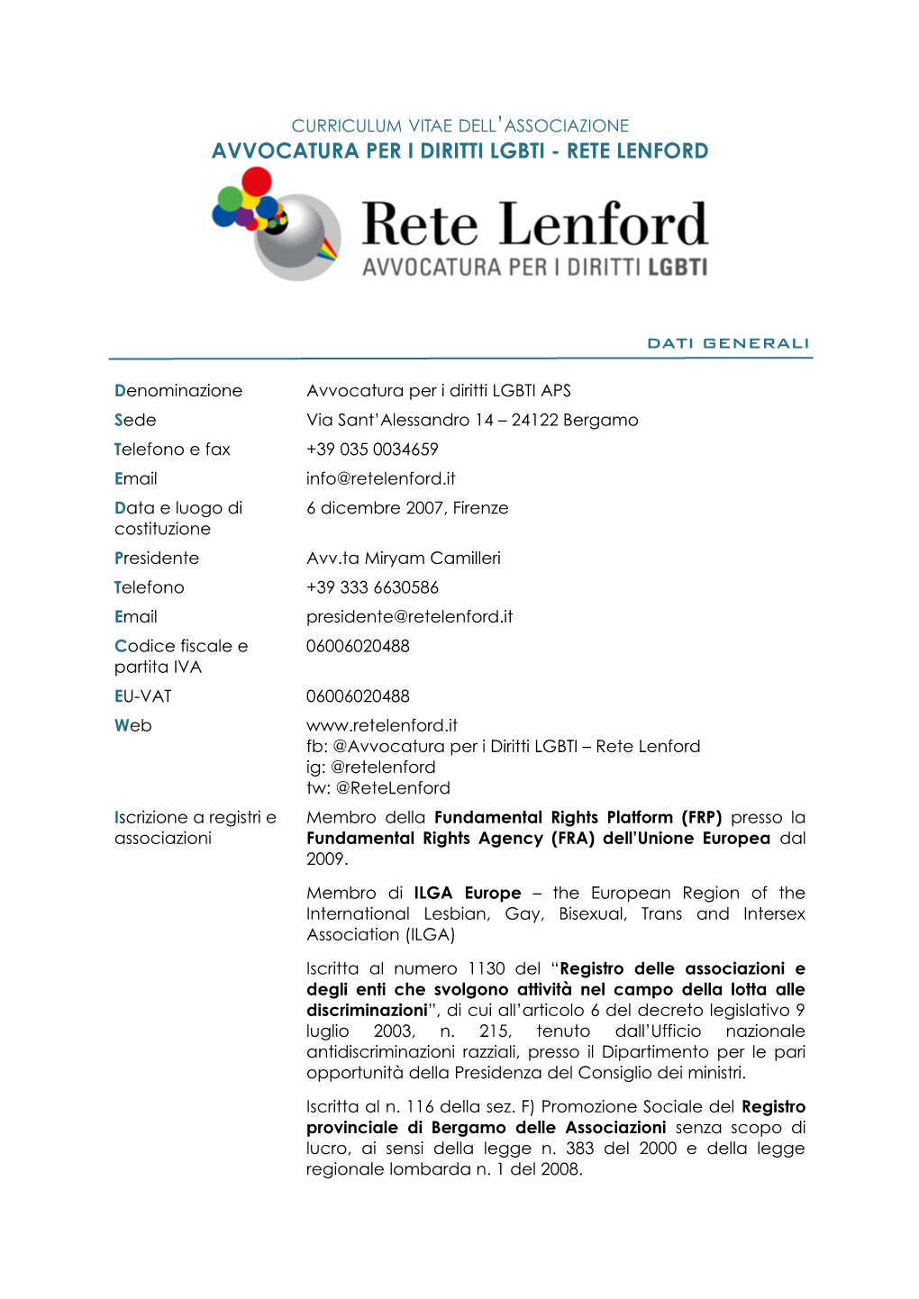 Avvocatura Per I Diritti Lgbti - Rete Lenford