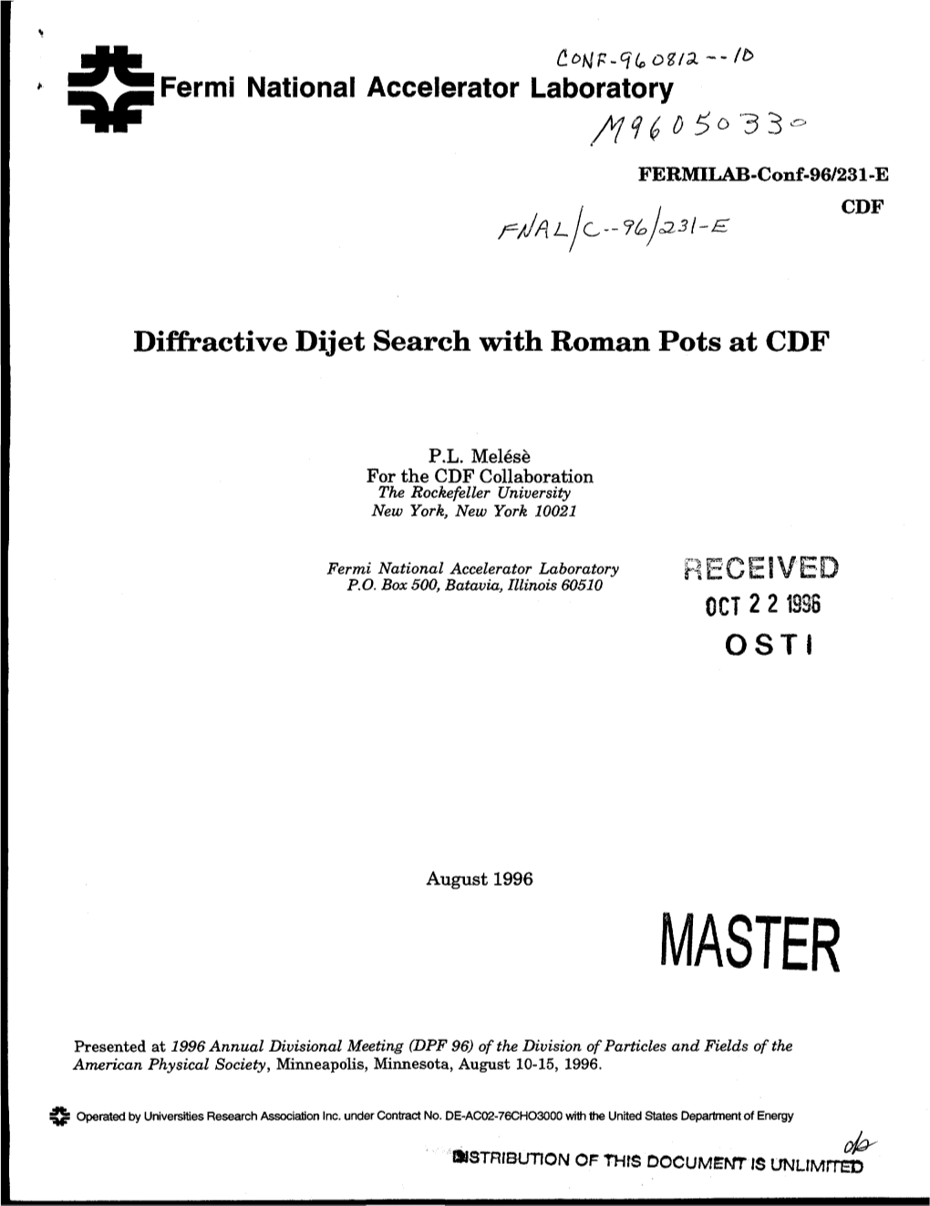 Diffractive Dijet Search with Roman Pots at CDF