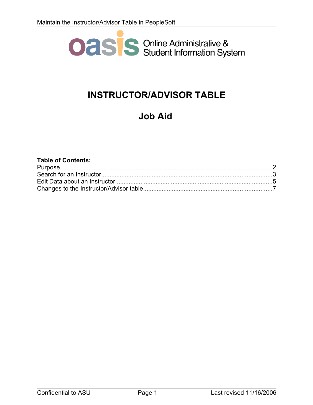 Maintain the Instructor/Advisor Table in Peoplesoft