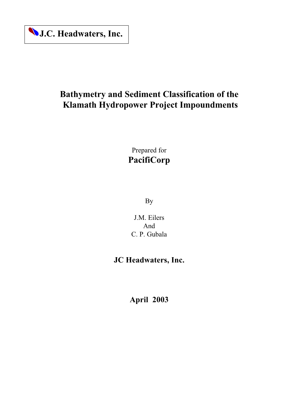 Klamath Bathymetry Final Report April 2003.Doc