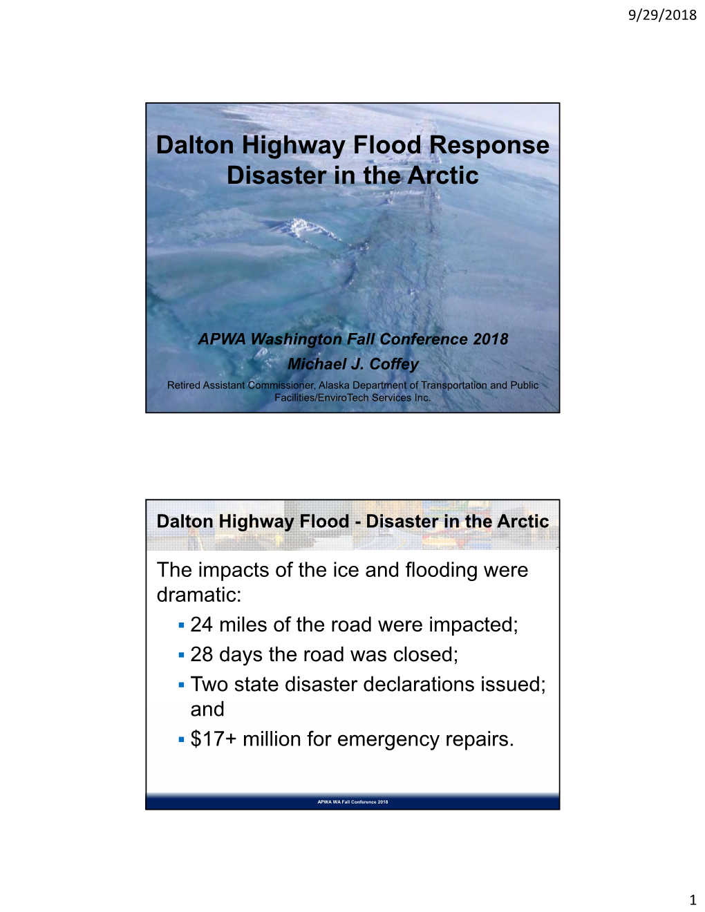 Dalton Highway Flood Response Disaster in the Arctic