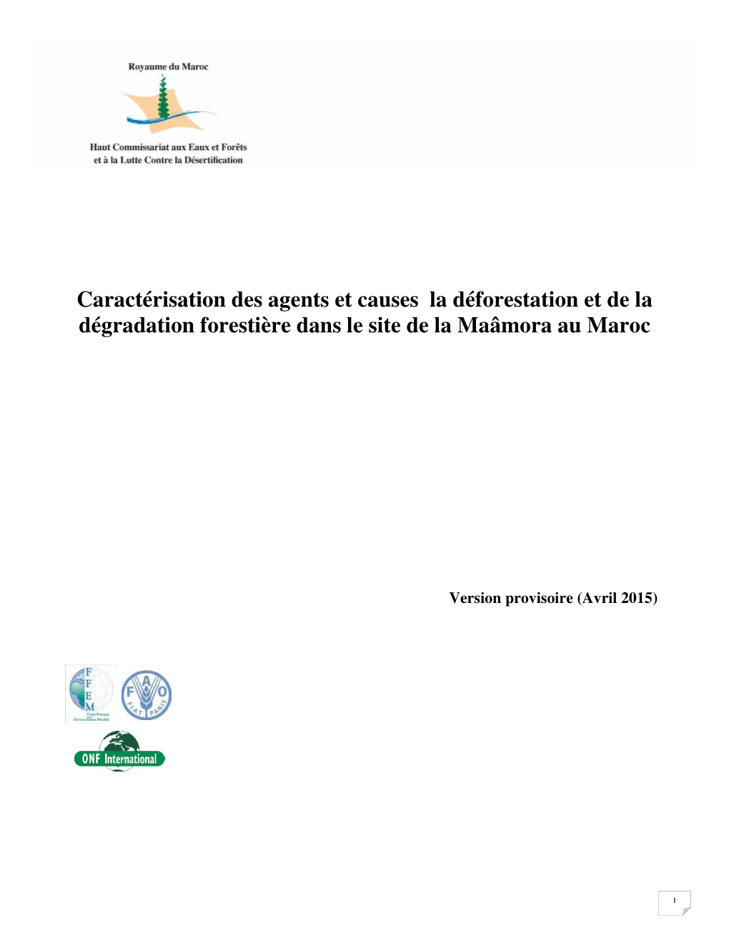 Caractérisation Des Agents Et Causes La Déforestation Et De La Dégradation Forestière Dans Le Site De La Maâmora Au Maroc