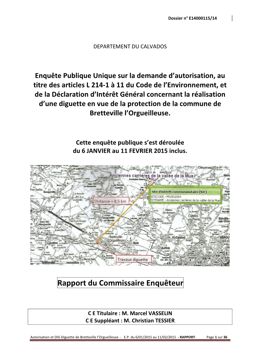 Rapport DIG Diguette De Bretteville L'orgueilleuse, Ind A