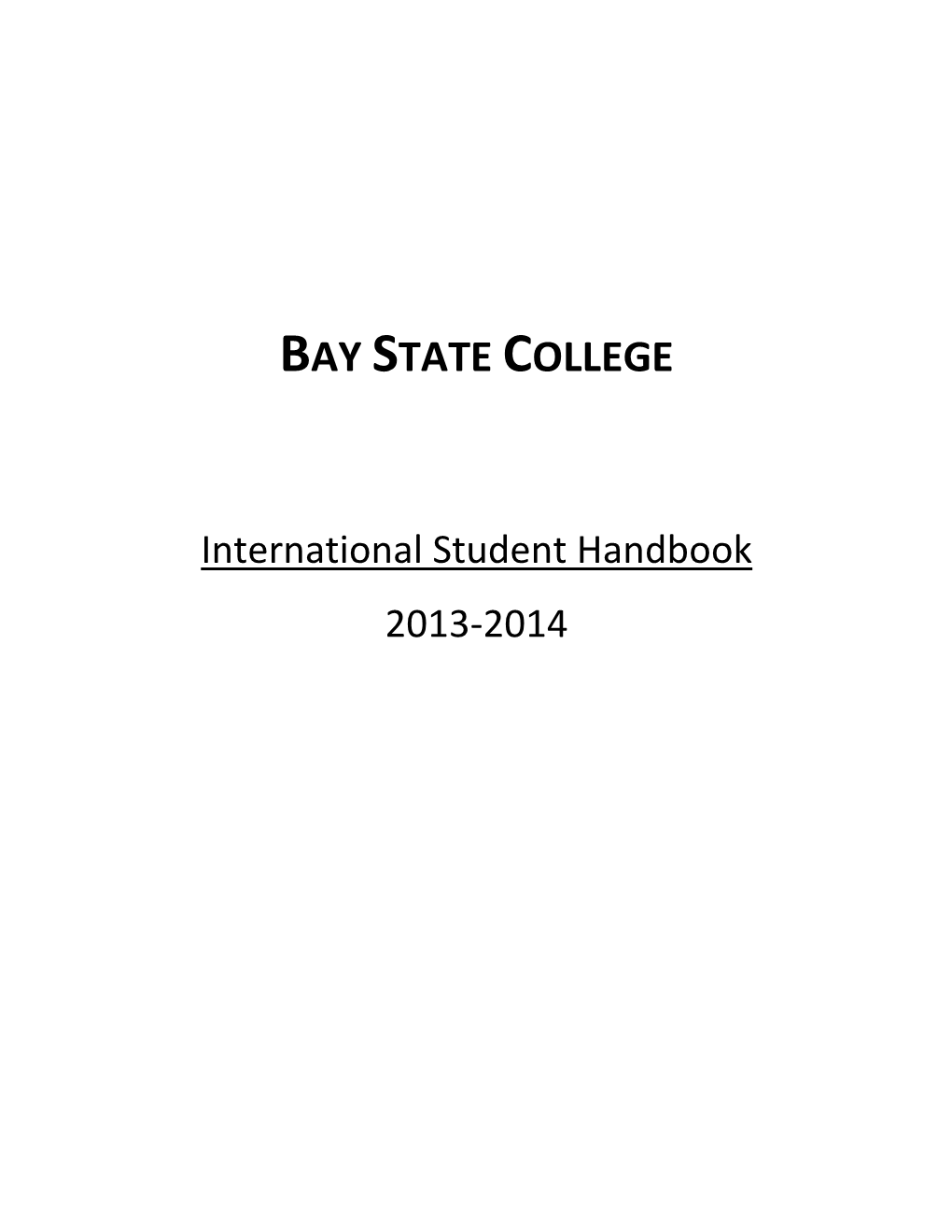 International Student Handbook 2013-2014