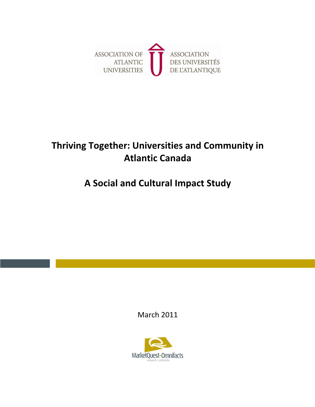 Thriving Together: Universities and Community in Atlantic Canada