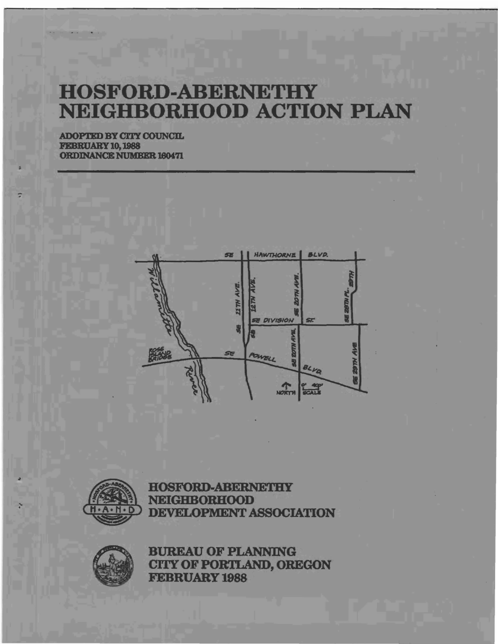 HOSFORD-ABERNETHY NEIGHBORHOOD ACT 0 PLAN ADOPDDB'i'e.Rrroollnc:M