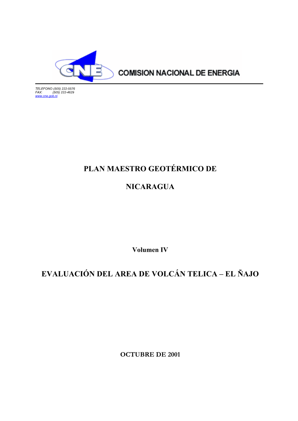 Volumen IV Volcán Telica – El Ñajo
