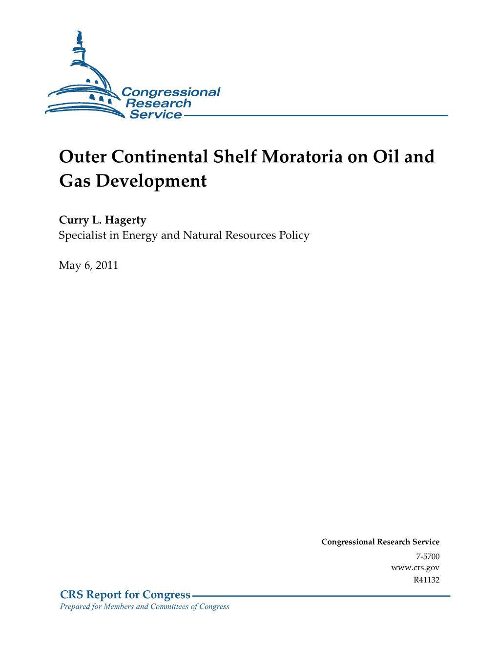 Outer Continental Shelf Moratoria on Oil and Gas Development