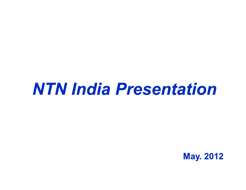 NTN NEI Manufacturing India Pvt. Ltd