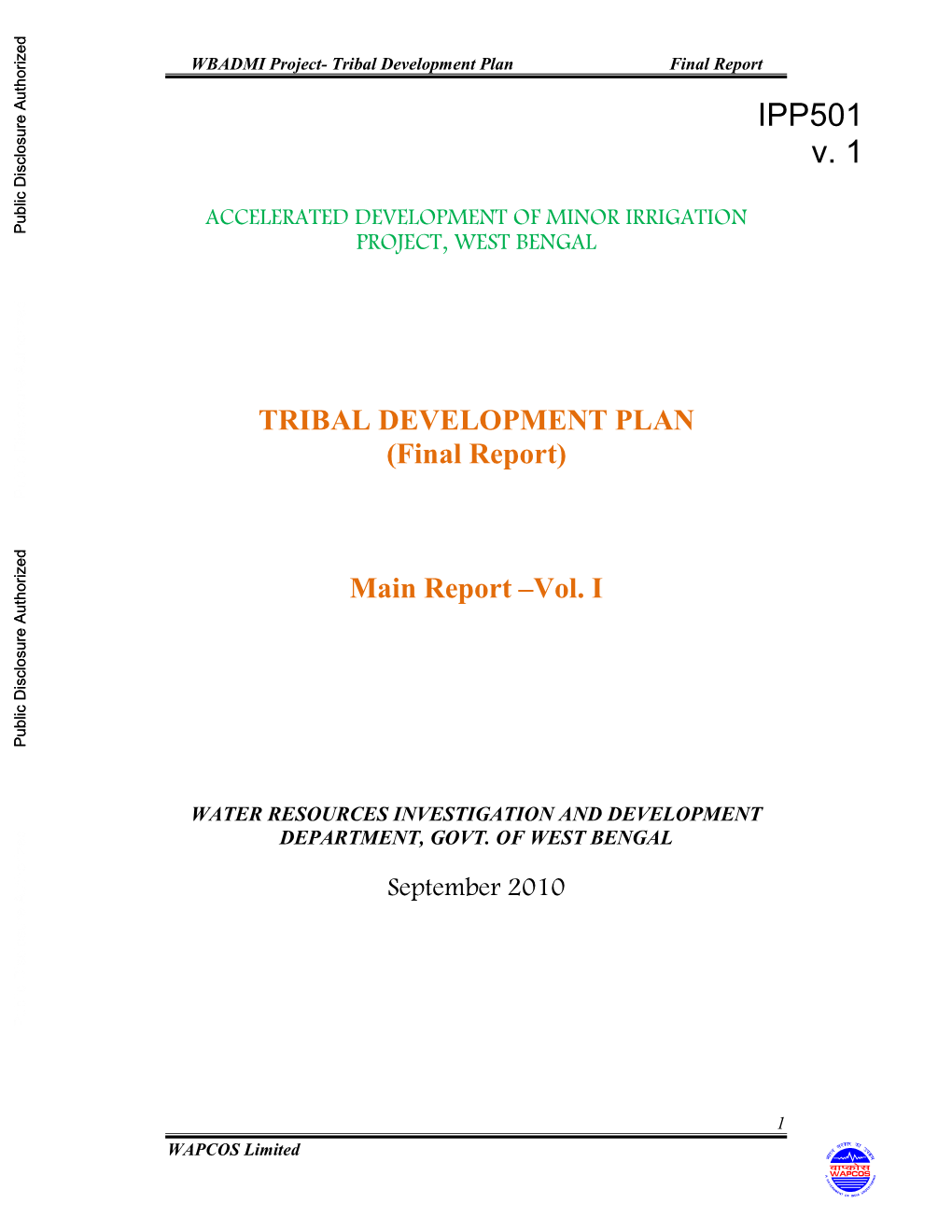 Tribal Development Plan Final Report