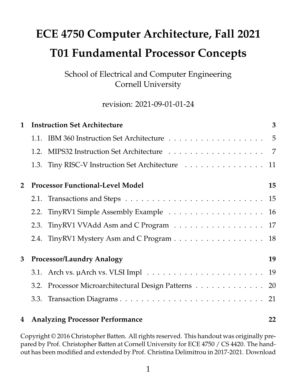 Fundamental Processor Concepts