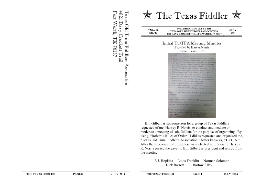 The Texas Fiddler E.J