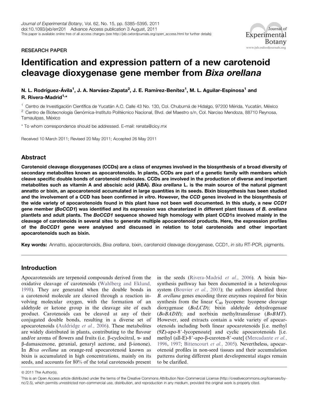 Identification and Expression Pattern of a New