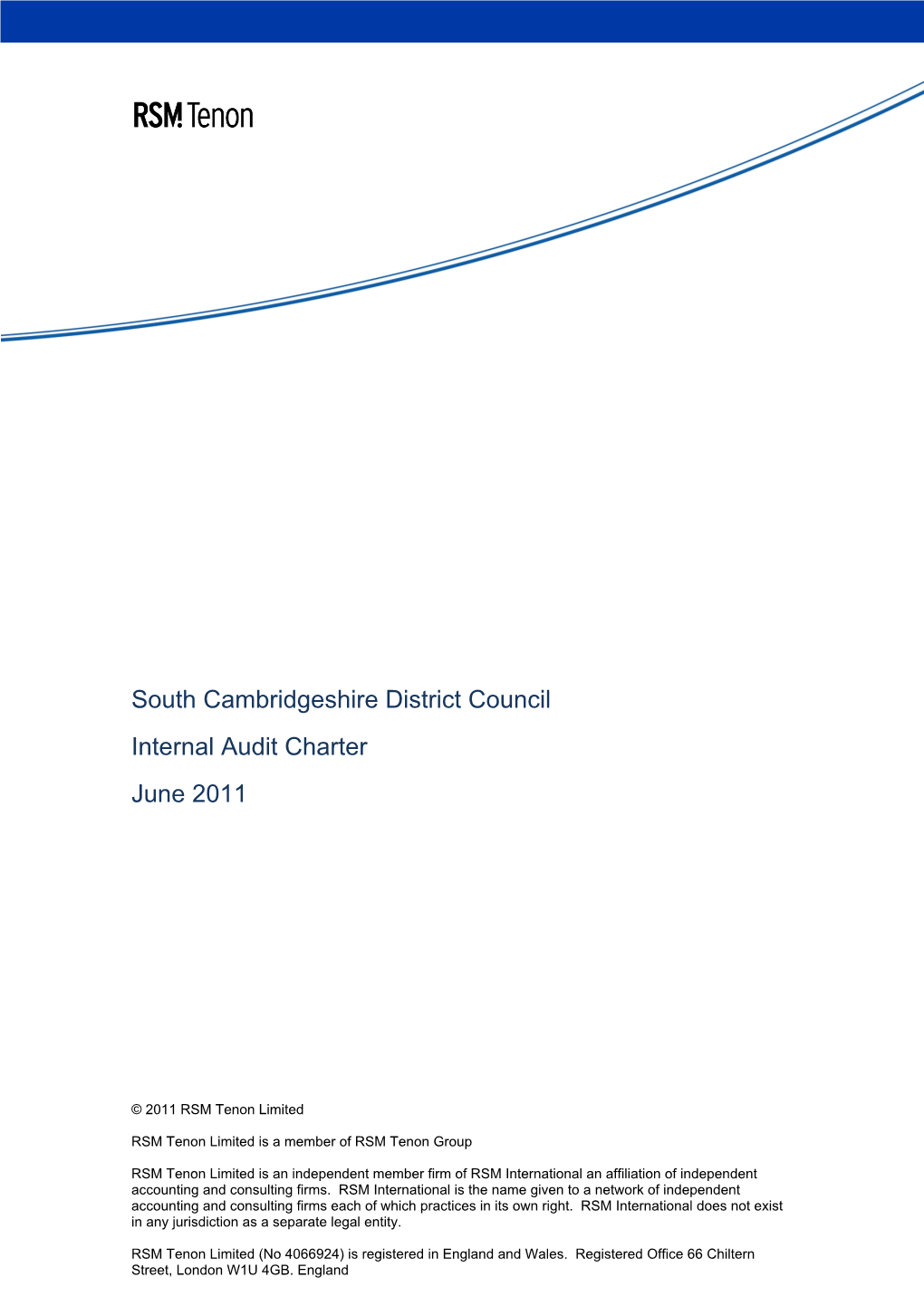 Internal Audit Charter June 2011