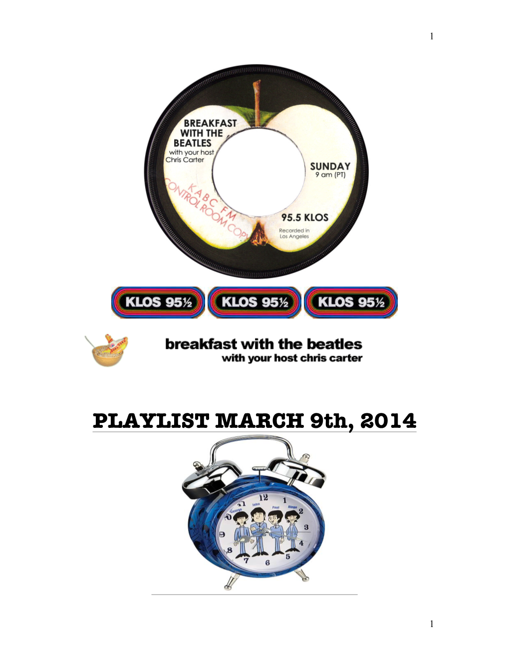 KLOS March 9Th 2014