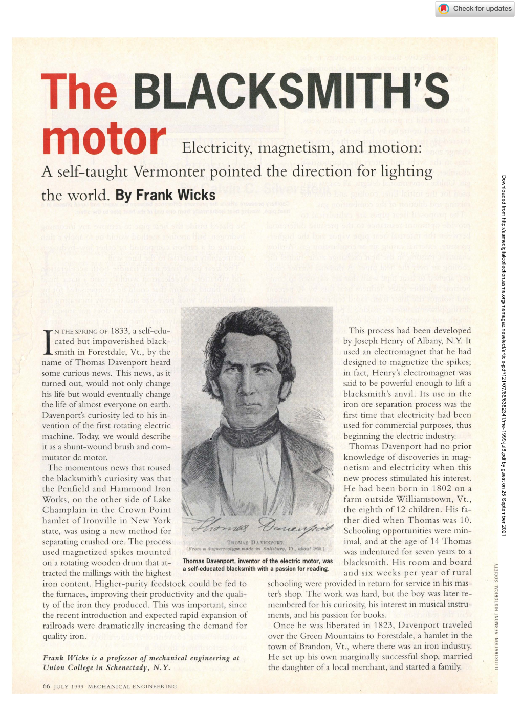 The BLACKSMITH's Motor Electricity, Magnetism, and Motion