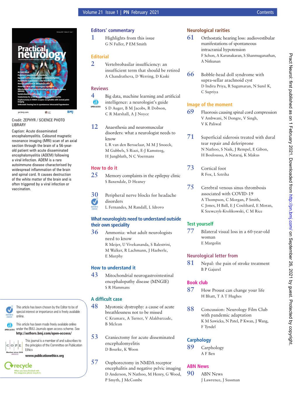 Table of Contents