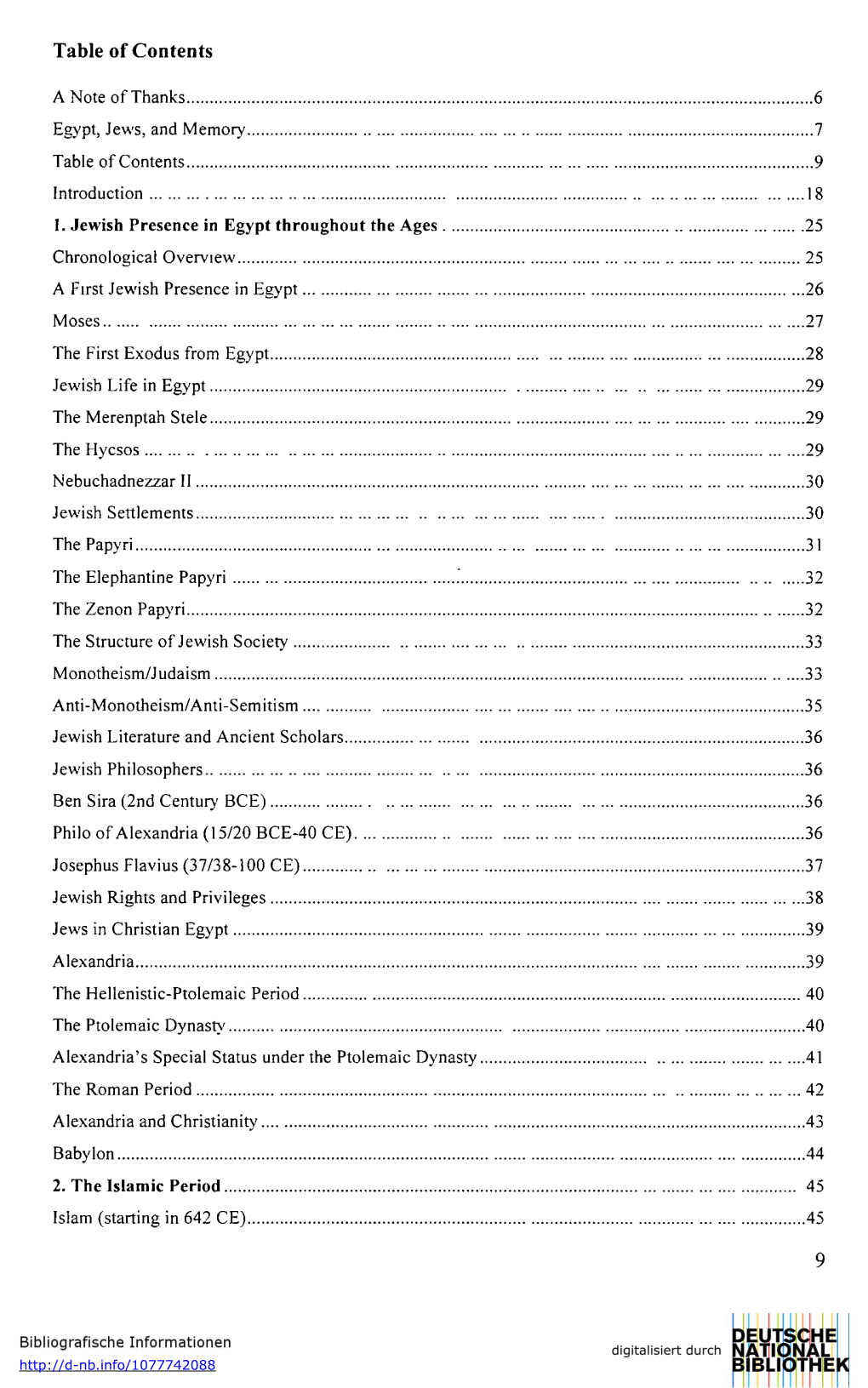 Table of Contents