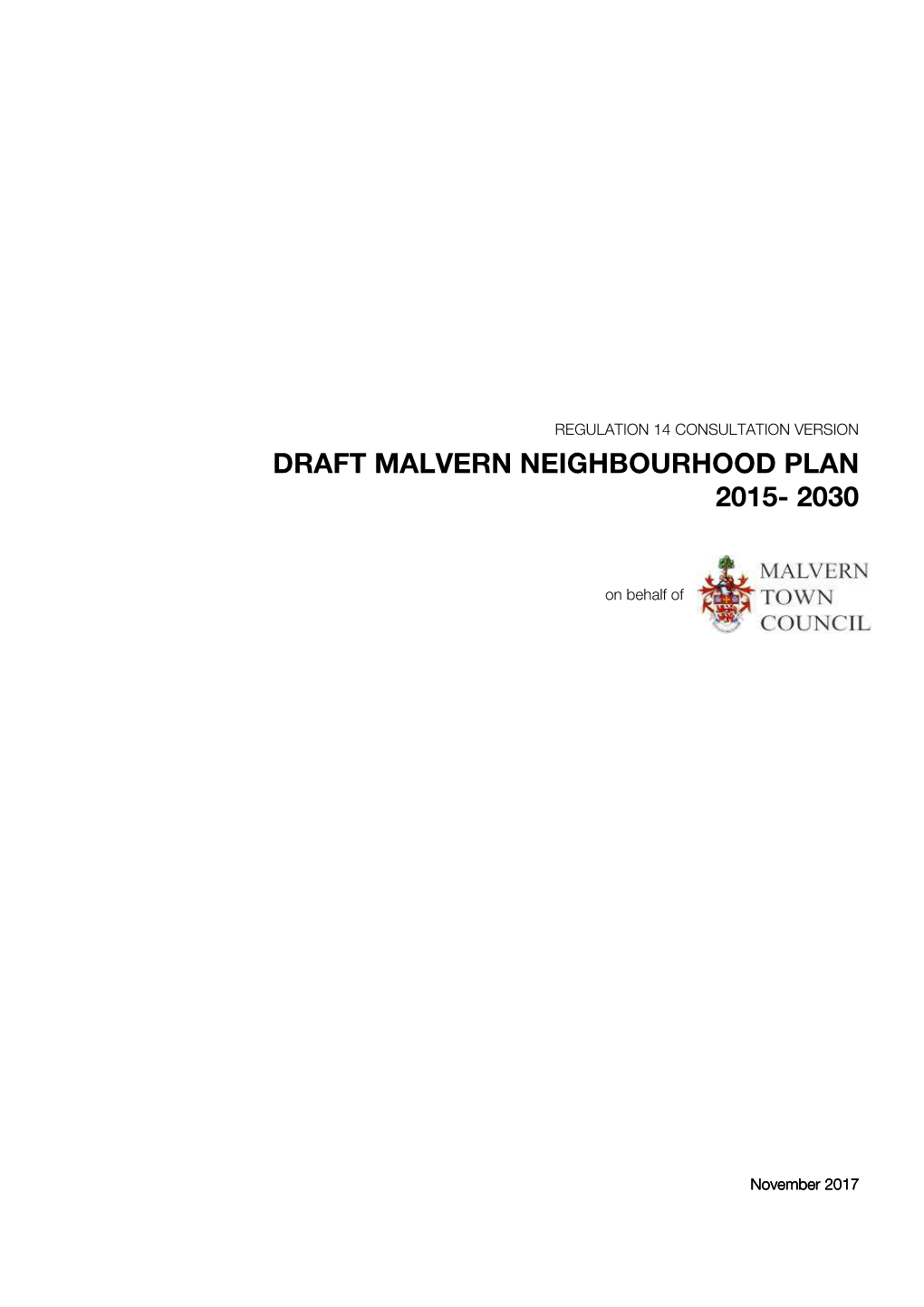 Pdf Malvern Town Draft Neighbourhood Plan