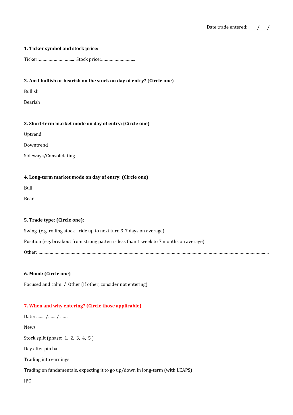 1. Ticker Symbol and Stock Price