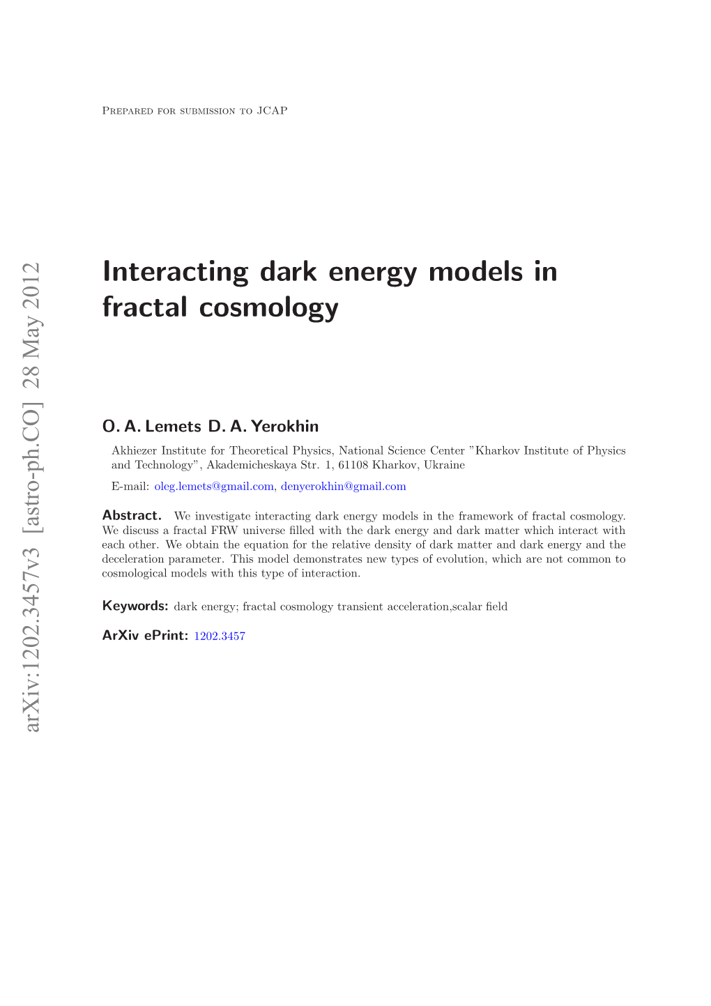 Interacting Dark Energy Models in Fractal Cosmology