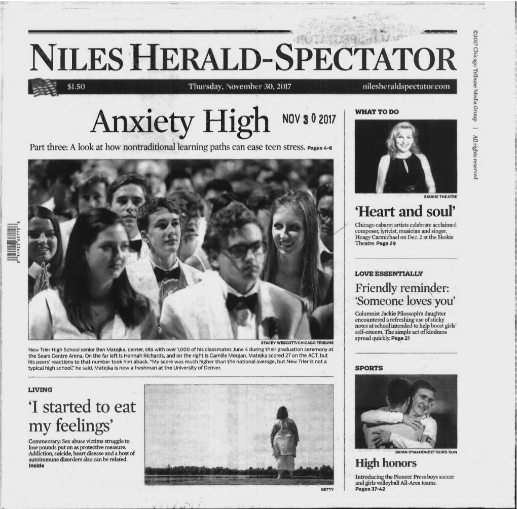 Anxiety High Niles HERALD SPECTATOR