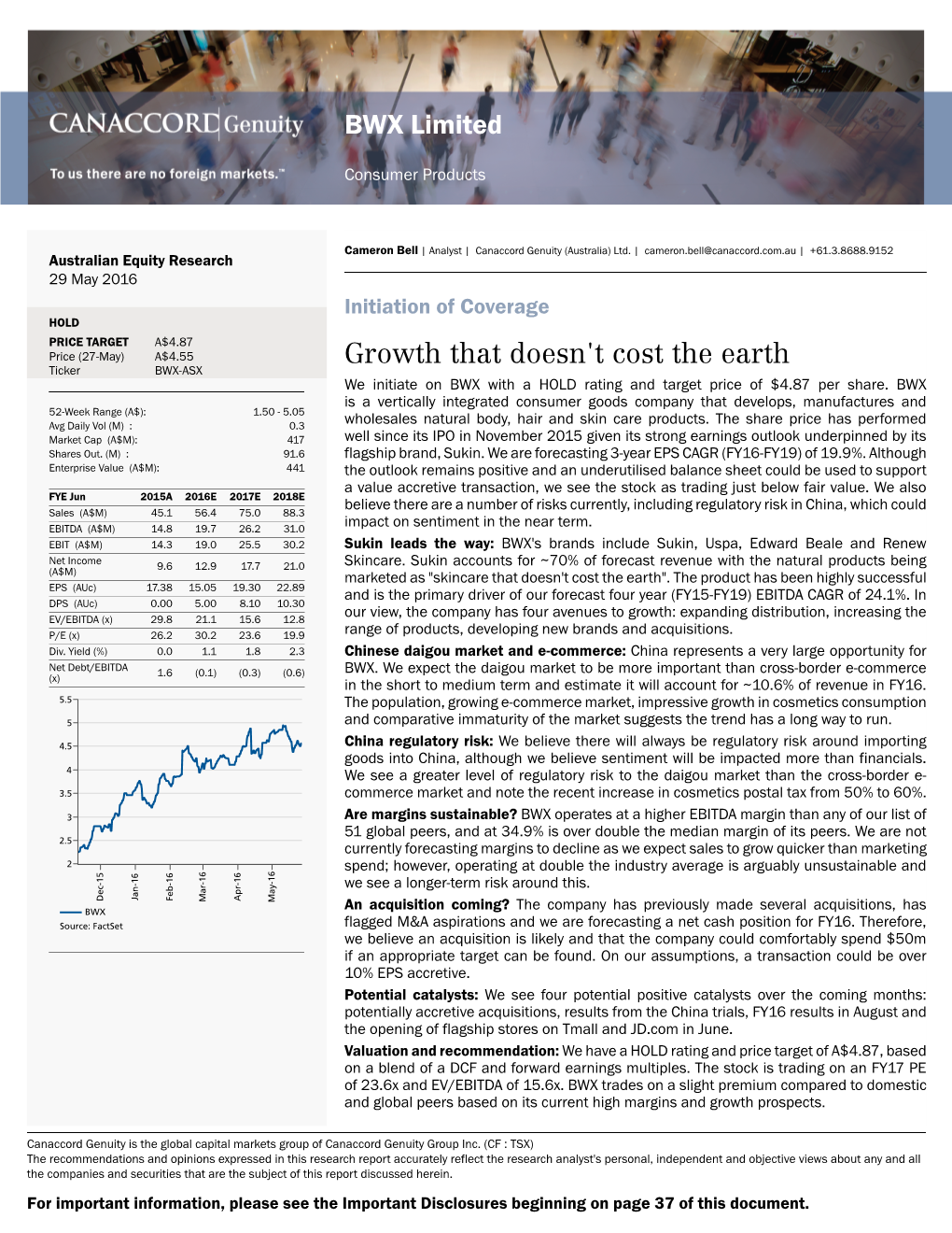 BWX Limited Growth That Doesn't Cost the Earth