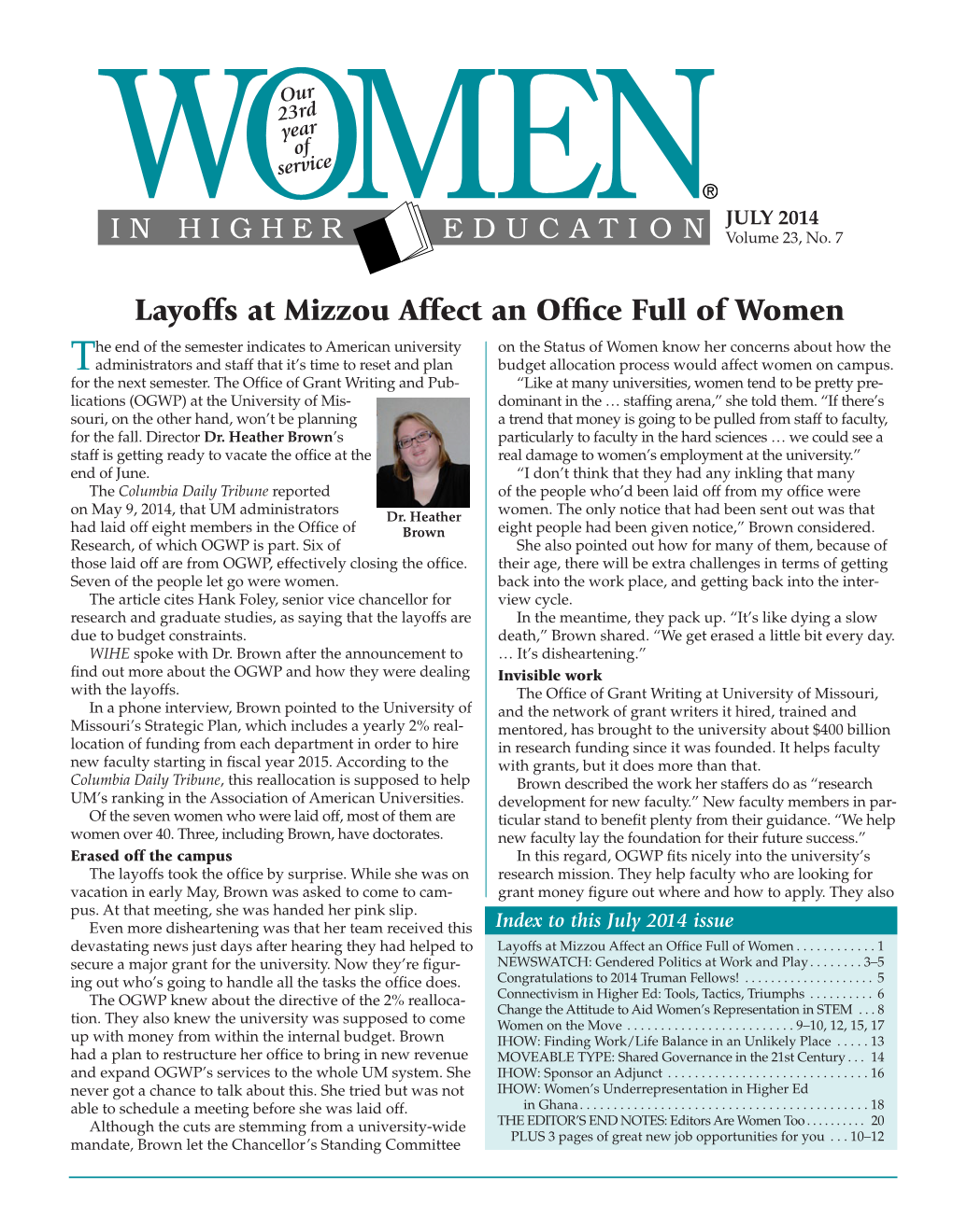Layoffs at Mizzou Affect an Office Full of Women