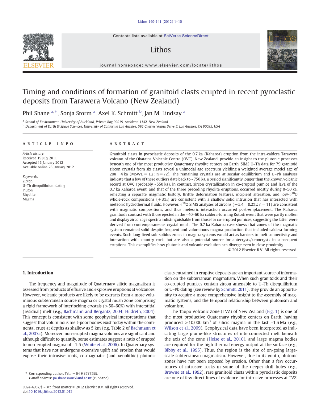 Timing and Conditions of Formation of Granitoid Clasts Erupted in Recent Pyroclastic Deposits from Tarawera Volcano (New Zealand)