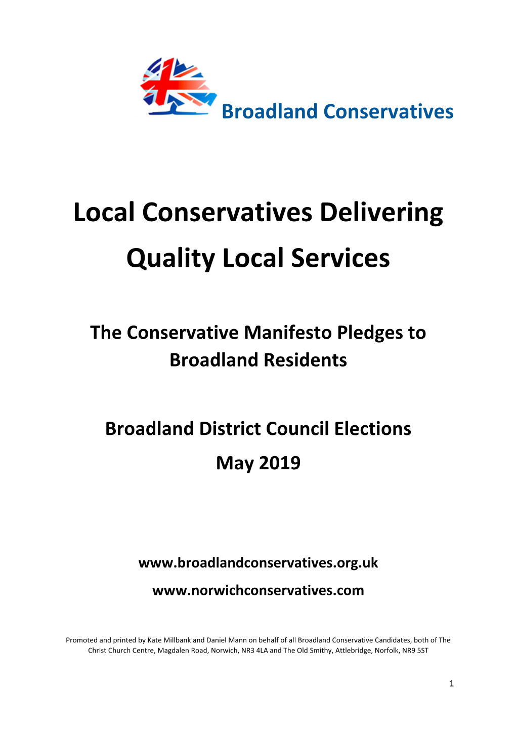 Broadland District Council Manifesto