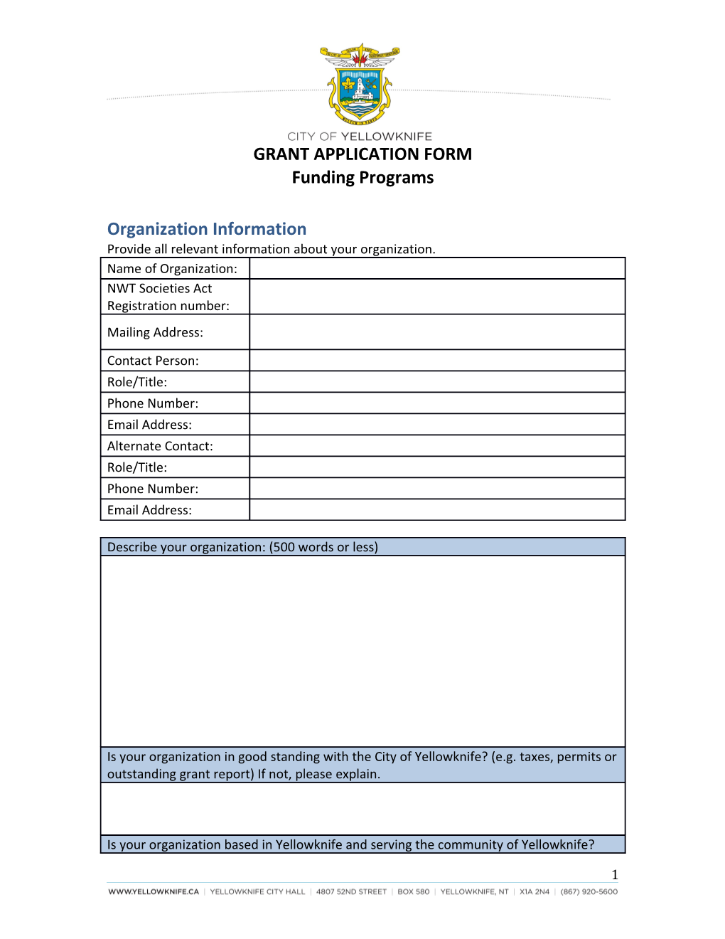 Grant Application Form s3