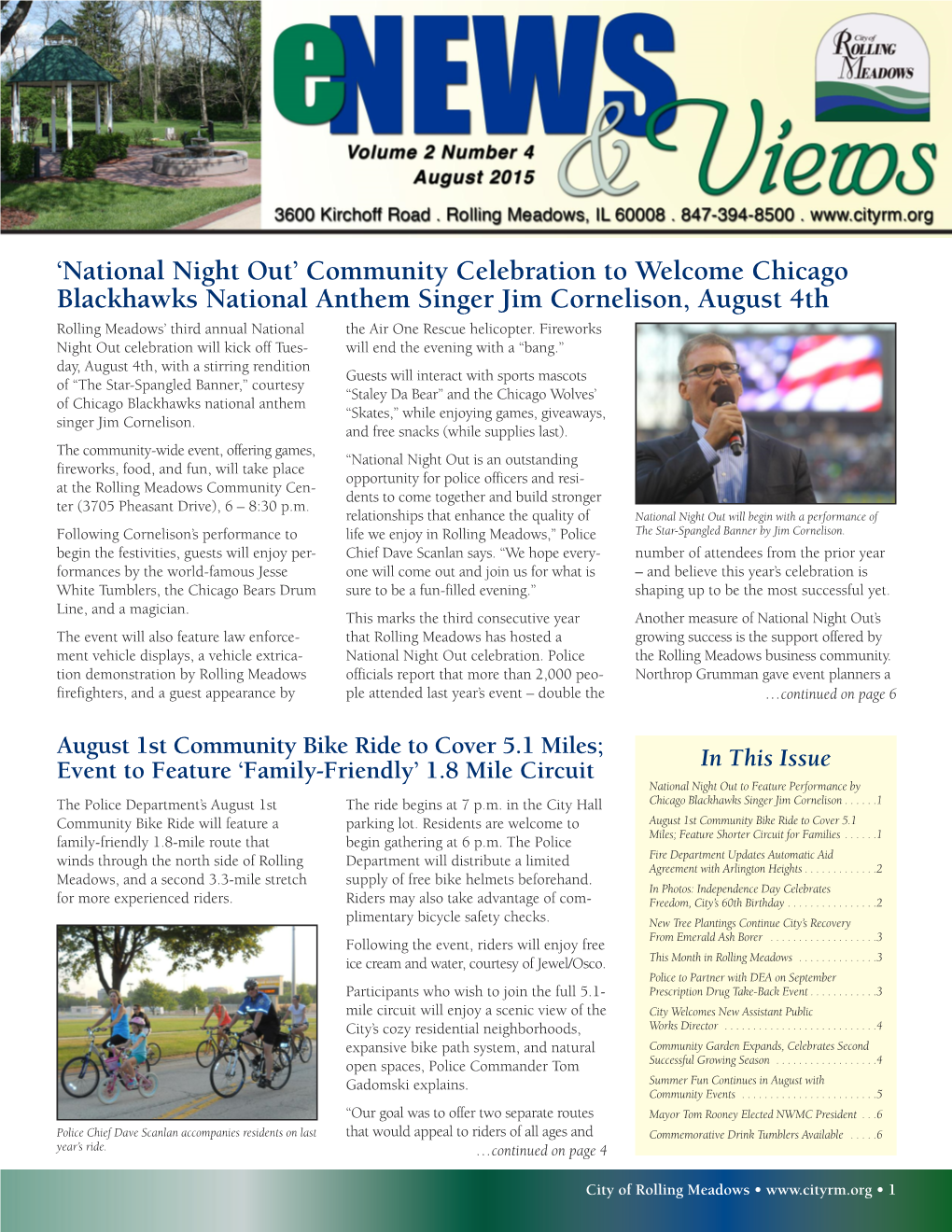 Rolling Meadows Enews & Views August 2015