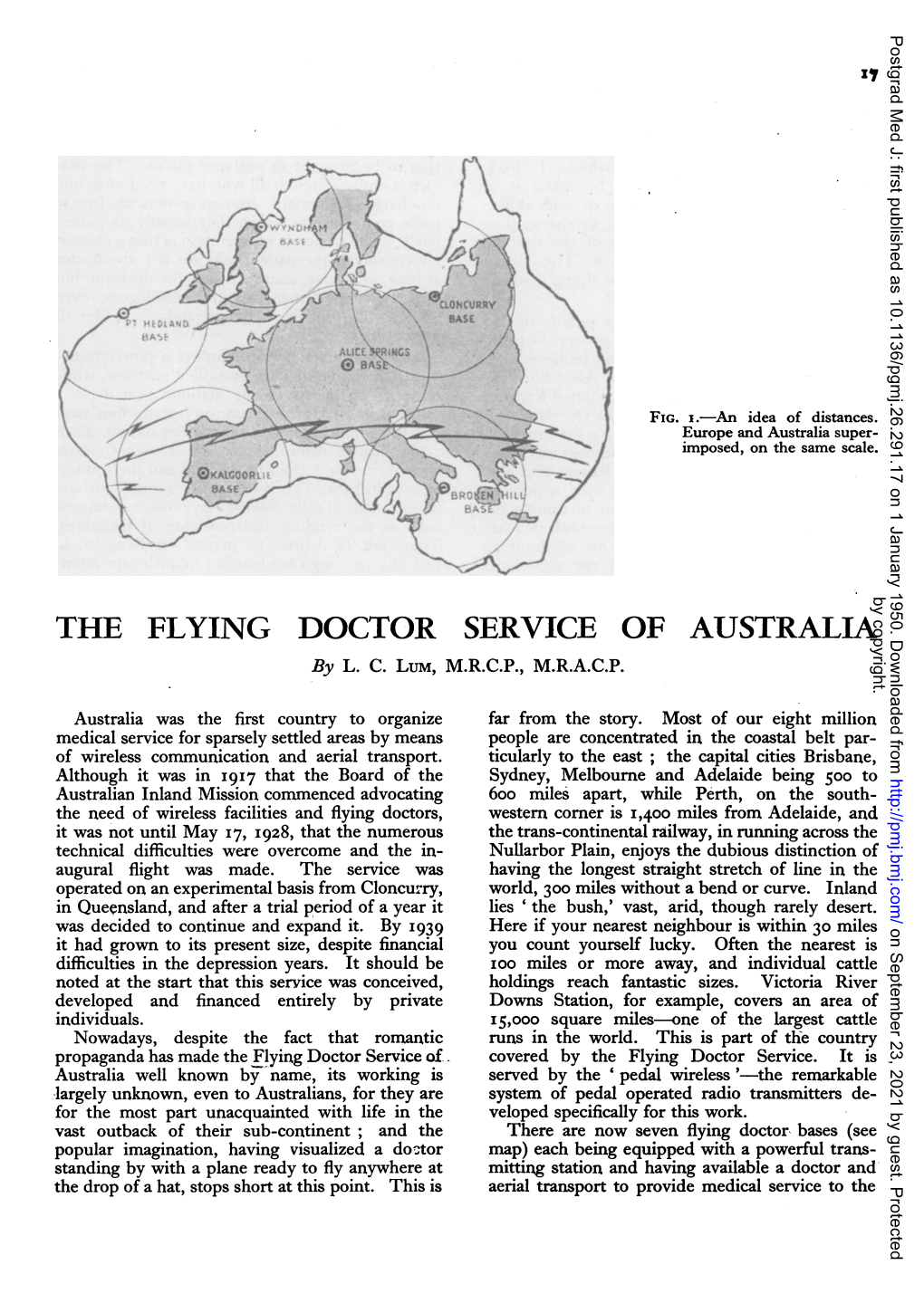 THE FLYING DOCTOR SERVICE of AUSTRALIA by L