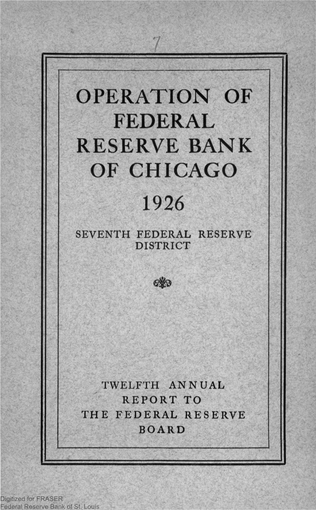 1926 Annual Report